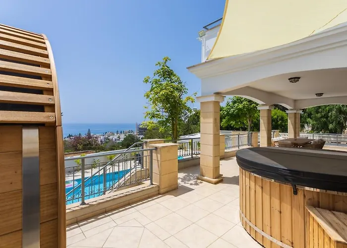 Villa Luxury Seaview Pool Jacuzzi Sauna Limisso